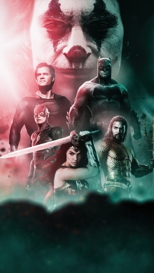 Joker, Superman, Batman, Flash, Wonder Woman, Aquaman
