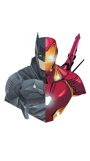 Batman and Iron Man artwork