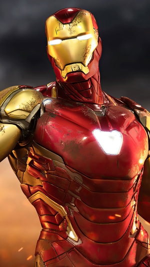 Iron Man in his suit, 4K