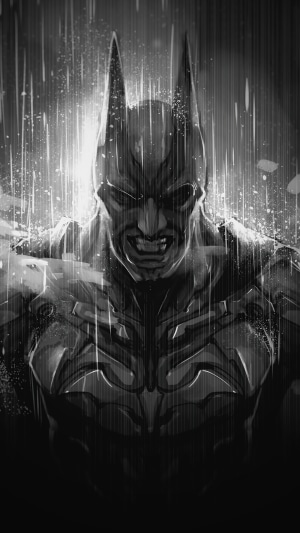 Batman in the rain artwork