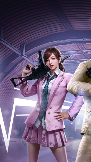 Girl with gun from PUBG
