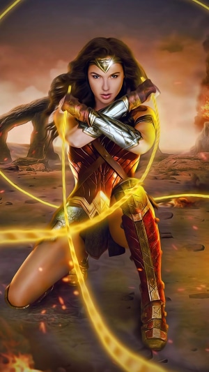 Wonder Woman in battle 4K