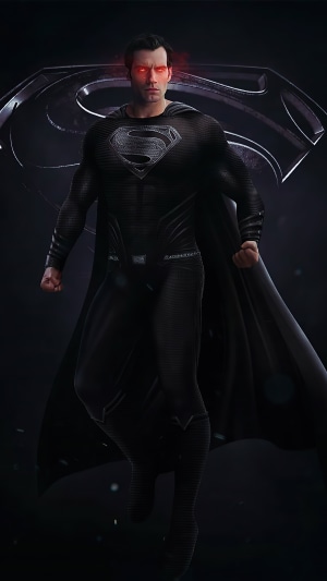 Superman from DC Comics in black suit