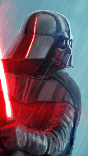 Darth Vader with red lightsaber