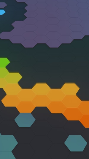 Abstract hexagonal pattern with gradient colors