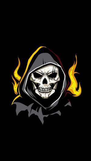 Grim Reaper Skull Digital Artwork