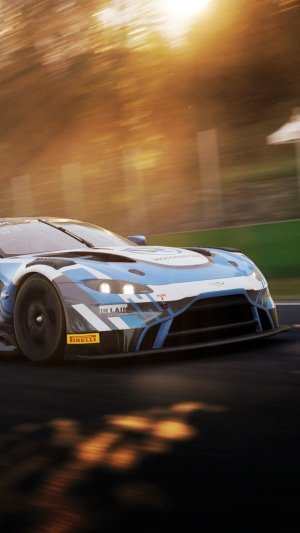 Aston Martin Vantage GT3 race car in Assetto Corsa Competizione