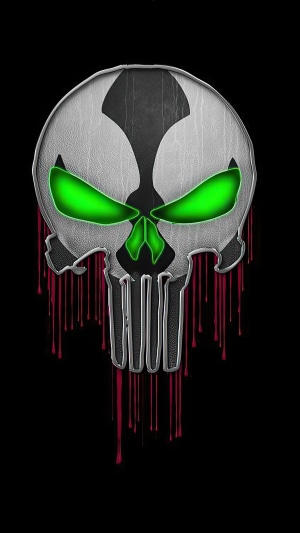 Spawn Punisher Skull Artwork 4K