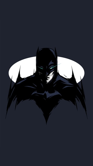 Batman artwork with a moon background