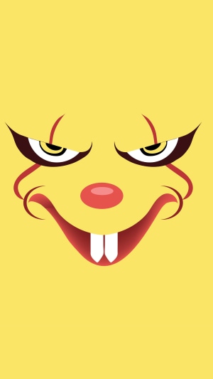 Minimalist Pennywise the Clown face