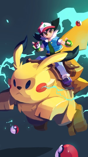 Ash and Pikachu from Pokemon