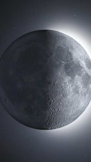 The Moon in Space 4K