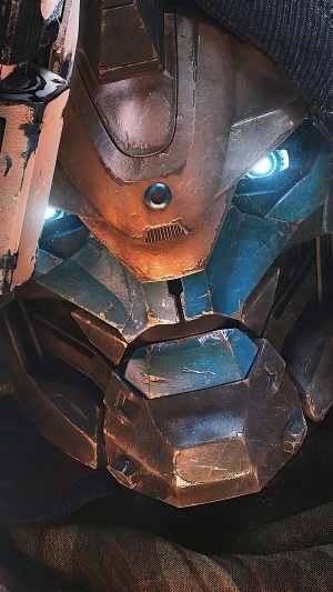 Close-up of a Destiny 2 character's helmet