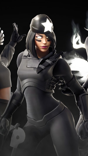 Fortnite character with star on helmet
