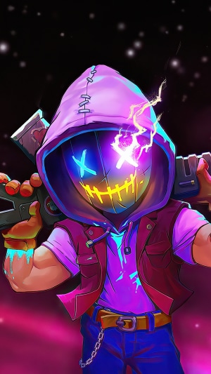Character from Neon Abyss Video Game Art