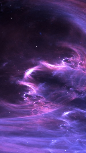 Digital art of a purple nebula with stars