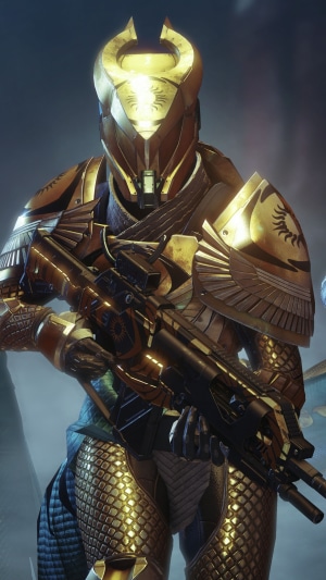 Destiny 2 Guardian in golden armor