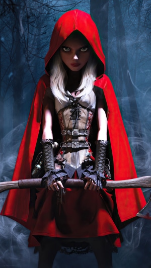 Little Red Riding Hood with Axe 4K