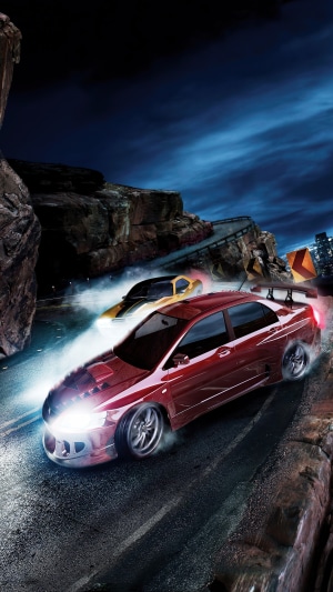 Need for Speed racing game cars at night