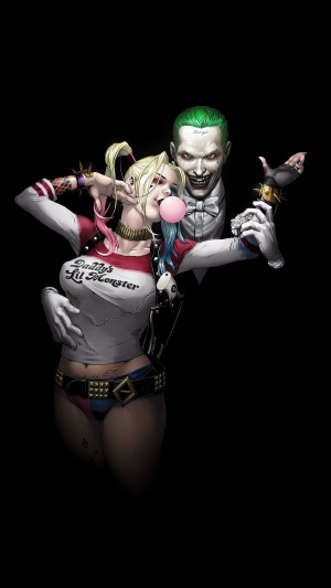 Harley Quinn and Joker artwork 4K