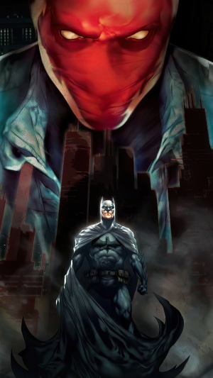 Batman and Red Hood artwork