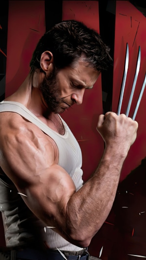 Wolverine from X-Men with Adamantium Claws