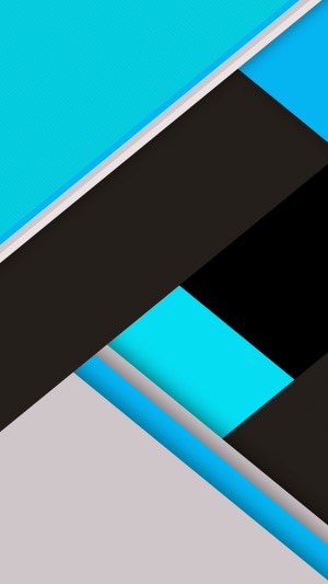 Abstract geometric shapes with blue, black, and gray.