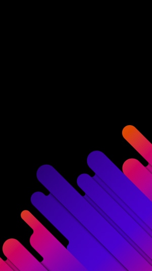 Abstract digital art with colorful rounded lines on black background