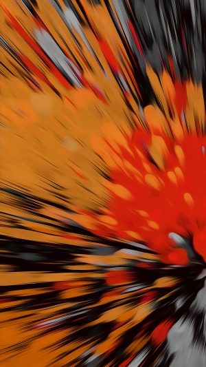 Abstract digital art with orange and red streaks