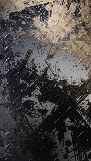 Abstract digital art with metallic textures