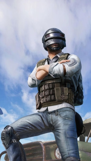 PlayerUnknown's Battlegrounds character in tactical gear