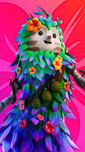 Fortnite Bushranger skin with flowers and grenades