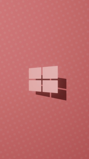 Windows 10 logo on pink background