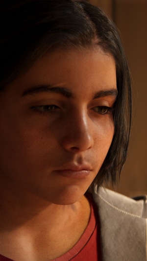 Close-up of a young woman's face