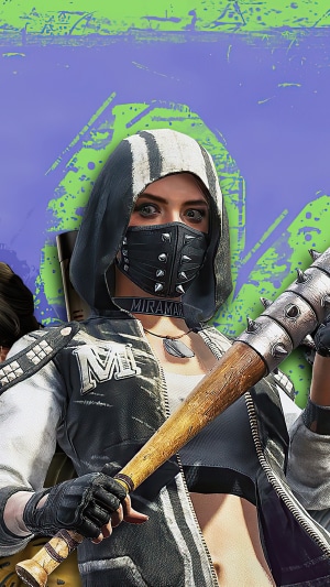 PlayerUnknown's Battlegrounds character with spiked bat