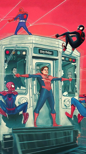 Spider-Men on a Bay Ridge Subway Train