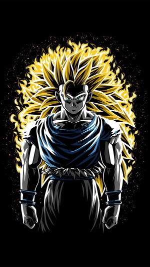 Goku from Dragon Ball Z in Super Saiyan 3 form