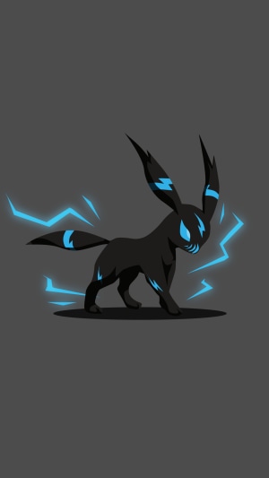 Dark Umbreon with blue lightning art