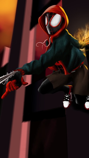Miles Morales Spider-Man artwork 4K