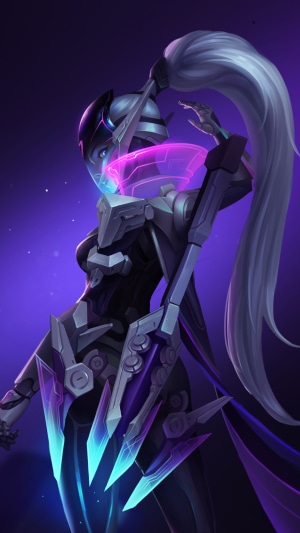 4K artwork of a futuristic female warrior