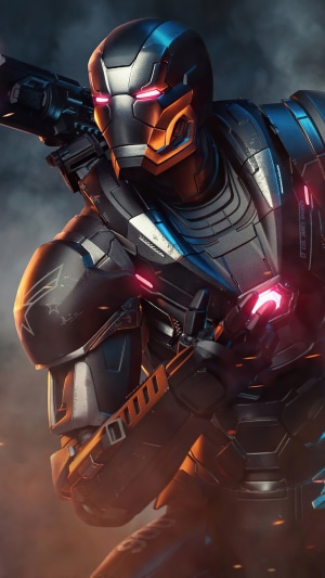 War Machine from Marvel Comics artwork 4K