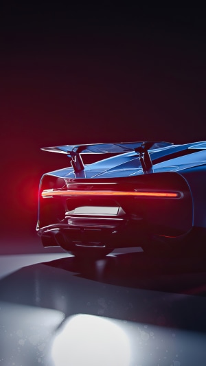 Bugatti Chiron rear view 4K