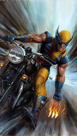 Wolverine on a Motorcycle