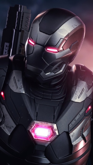 War Machine from Marvel Comics artwork 4K