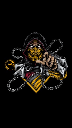 Scorpion from Mortal Kombat with Chains Fan Art