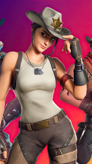 Fortnite character in cowboy attire