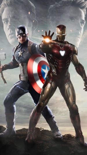 Captain America and Iron Man Artwork 4K