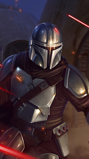 The Mandalorian from Star Wars art