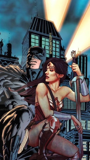Batman and Wonder Woman artwork