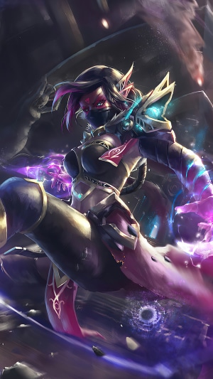 Dota 2 character with purple energy